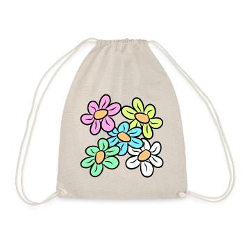 fleur colorée motif floral vrille florale florale - Sac de sport léger - nature - Devant