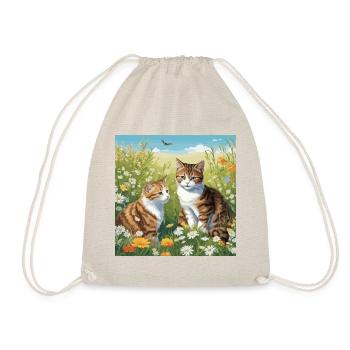 Cat meadow - Drawstring Bag - nature - Front