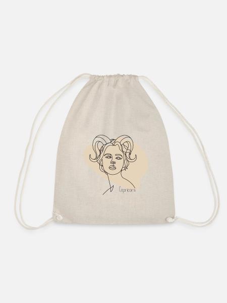 "Capricorn" zodiac sign Capricorn - Drawstring Bag - nature