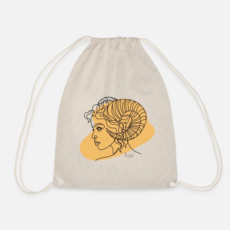 "Aries" zodiac sign Aries - Drawstring Bag - nature