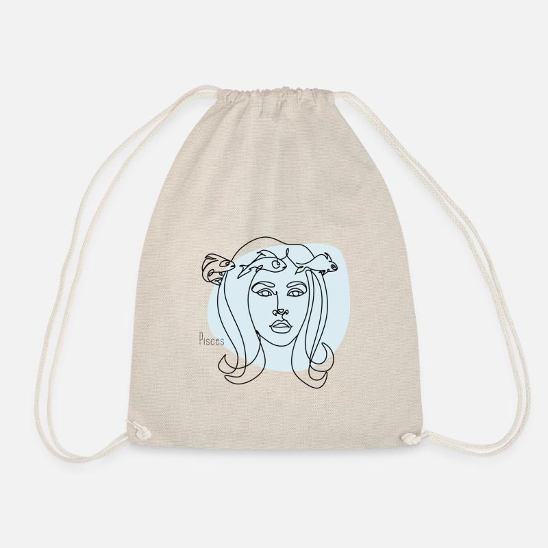 "Pisces" zodiac sign Pisces - Drawstring Bag - nature