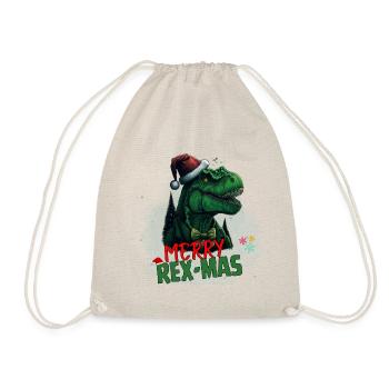 Ugly Christmas (Merry Rex-Mas) - Drawstring Bag - nature - Front