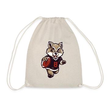 Mascotte mignonne d’animaux de football américain raton laveur - Sac de sport léger - nature - Devant