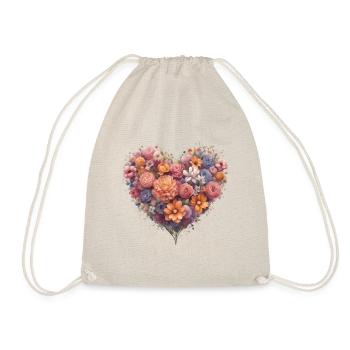 Blumen im Herzen 1 - Turnbeutel - Natur - Vorne