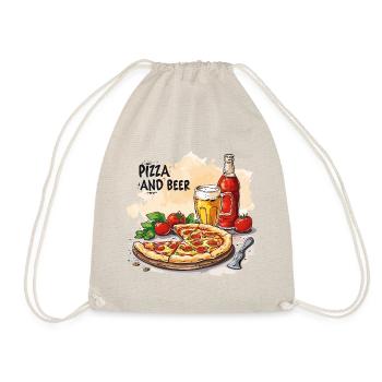 Pizza et bière Nourriture Alcool Dictons drôles - Sac de sport léger - nature - Devant