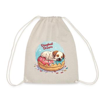 Doughnut Dog Dreams Donut Hunde Träume - Drawstring Bag - nature - Front