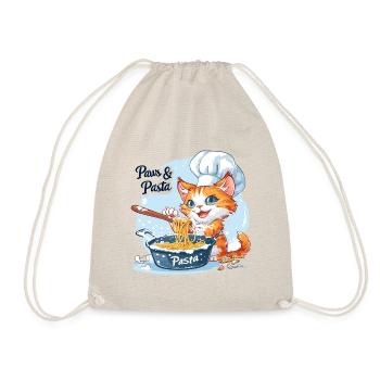 Paws and Pasta Paws and Pasta Animal Sayings - Drawstring Bag - nature - Front