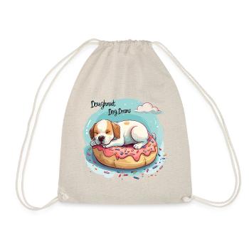 Doughnut Dog Dreams Donut Hunde Träume - Drawstring Bag - nature - Front