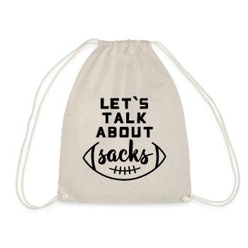 Parlons de Sacks Dicton de football drôle - Sac de sport léger - nature - Devant
