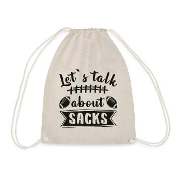 Parlons de Sacks Dicton de football drôle - Sac de sport léger - nature - Devant