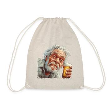 Beer Drinker Outfit Father's Day Men's Night - Drawstring Bag - nature - Front