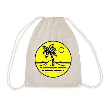 Palm Trees Island Symbol Beach - Drawstring Bag - nature - Front