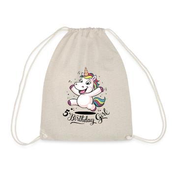 Licorne 5e anniversaire fille cadeau créatures mythiques - Sac de sport léger - nature - Devant
