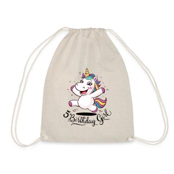 Licorne 5e anniversaire fille cadeau créatures mythiques - Sac de sport léger - nature - Devant