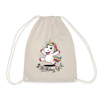 Licorne 5e anniversaire fille cadeau créatures mythiques - Sac de sport léger - nature - Devant