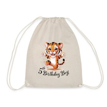 Mignon tigre 5e anniversaire cadeau animaux sauvages - Sac de sport léger - nature - Devant