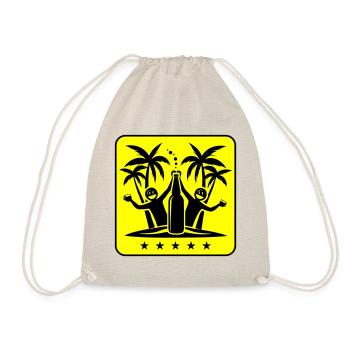 Palmen Strand Urlaub Party - Turnbeutel - Natur - Vorne