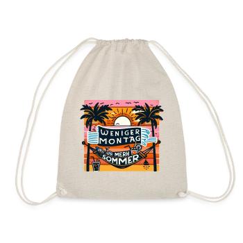 Summer vibes (Less Monday, more summer) - Drawstring Bag - nature - Front