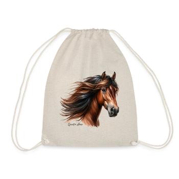 Quarter Horse - Drawstring Bag - nature - Front