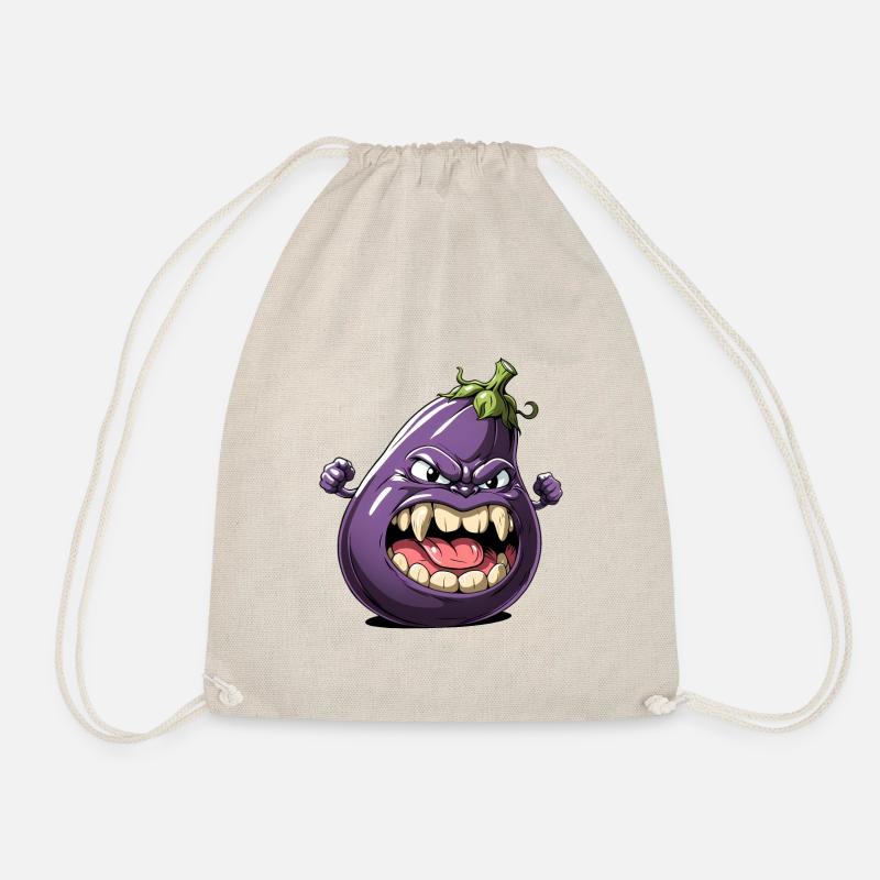 Furious eggplant! - Drawstring Bag - nature