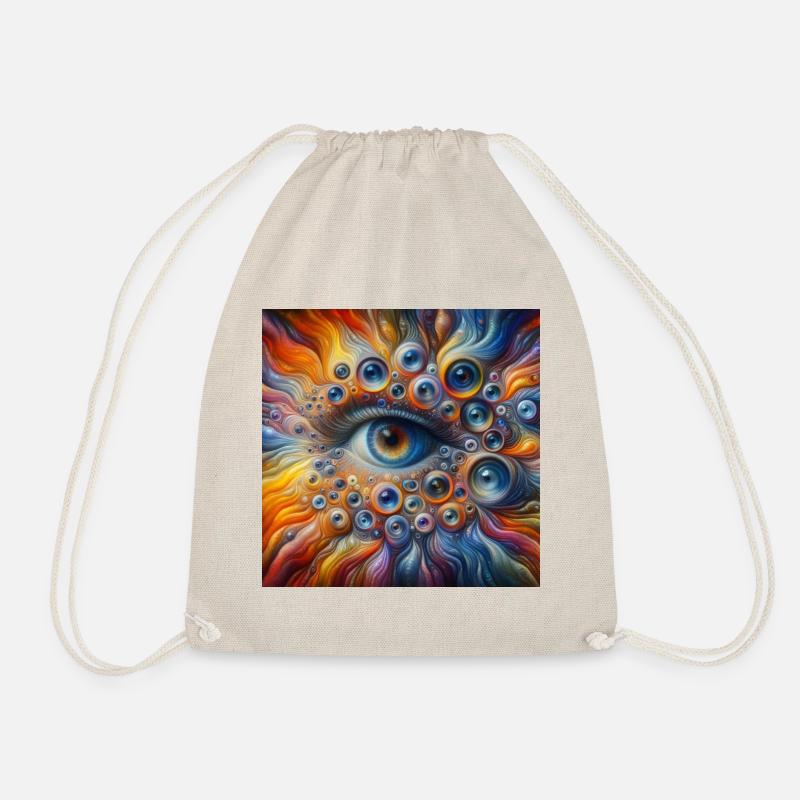 Face out of eyes 4 - Drawstring Bag - nature