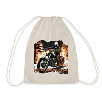 Motors and Skulls 59 - Drawstring Bag - nature - Front