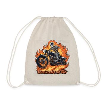 Skulls and Motors #56 - Drawstring Bag - nature - Front