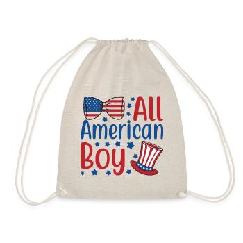 All American Boy Independence Day America - Drawstring Bag - nature - Front