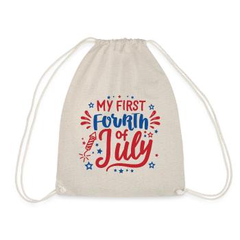 My First Fourth of July Independence Day Amerika - Turnbeutel - Natur - Vorne