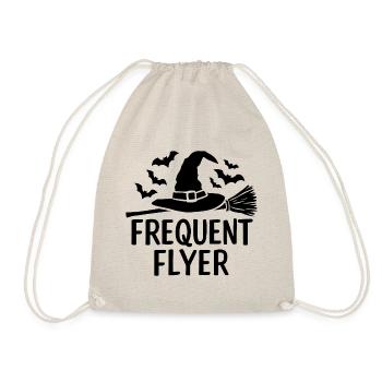 Halloween Saying Quote Frequent Flyer - Drawstring Bag - nature - Front