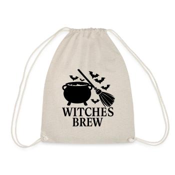 Halloween Saying Quote Witches Brew - Drawstring Bag - nature - Front