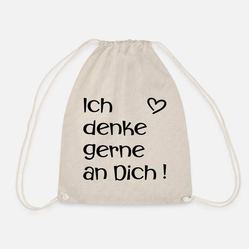 Ich denke gerne an Dich - Liebe - Turnbeutel - Natur