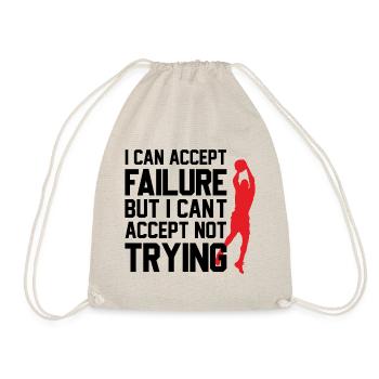 Design de basket-ball cool avec un dicton motivant - Sac de sport léger - nature - Devant