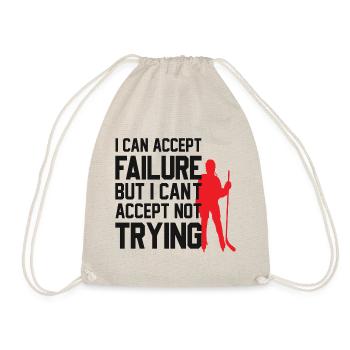 Design de hockey sur glace cool avec un dicton motivant - Sac de sport léger - nature - Devant