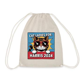 Cat Ladies For Kamala Harris 2024 USA Amerika - Turnbeutel - Natur - Vorne