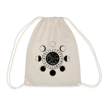 Moons & Runes - Drawstring Bag - nature - Front