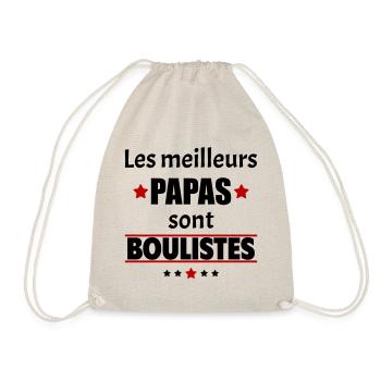 Les meilleurs papas sont boulistes, fête des pères - Sac de sport léger - nature - Devant