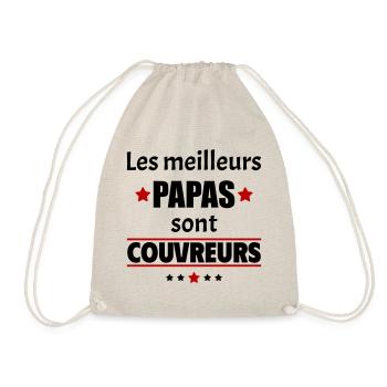 Les meilleurs papas sont couvreurs,fête des pères - Sac de sport léger - nature - Devant