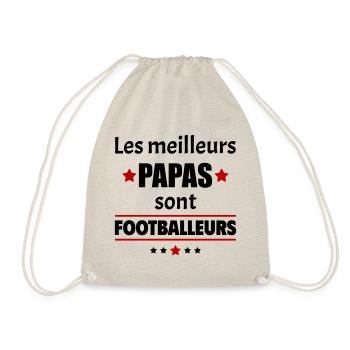 Les meilleurs papas sont footballeurs, cadeau noël - Sac de sport léger - nature - Devant