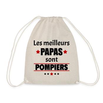 Les meilleurs papas sont pompiers, cadeau noël - Sac de sport léger - nature - Devant