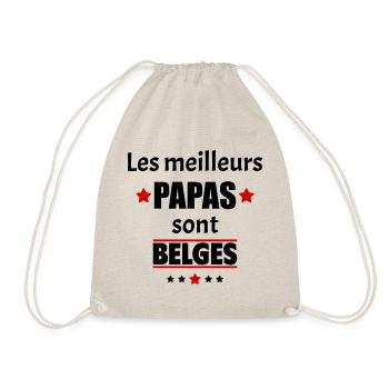 Les meilleurs papas sont belges, fête des pères - Sac de sport léger - nature - Devant