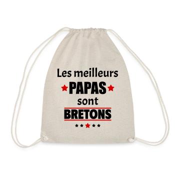 Les meilleurs papas sont bretons, fête des pères - Sac de sport léger - nature - Devant