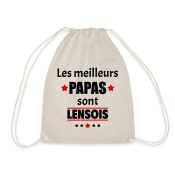 Les meilleurs papas sont lensois, fête des pères - Sac de sport léger - nature - Devant