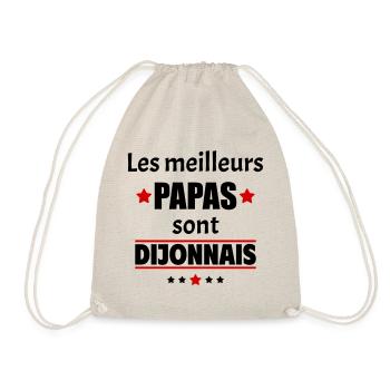 Les meilleurs papas sont dijonnais, fête des pères - Sac de sport léger - nature - Devant