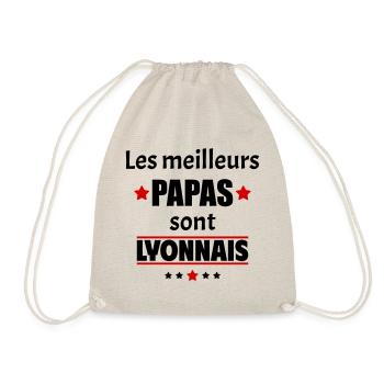 Les meilleurs papas sont lyonnais, fête des pères - Sac de sport léger - nature - Devant