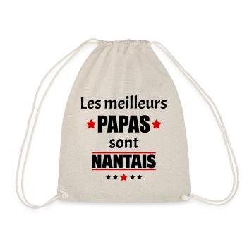 Les meilleurs papas sont nantais, fête des pères - Sac de sport léger - nature - Devant