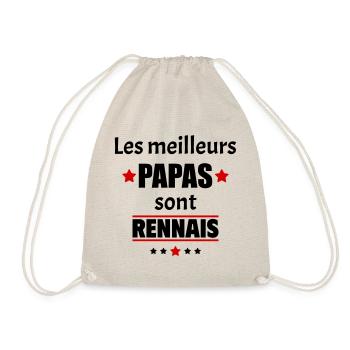 Les meilleurs papas sont rennais, fête des pères - Sac de sport léger - nature - Devant