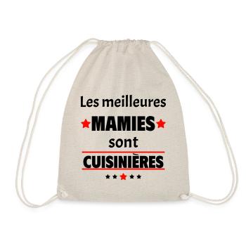 Les meilleures mamies sont cuisinières,cadeau noël - Sac de sport léger - nature - Devant