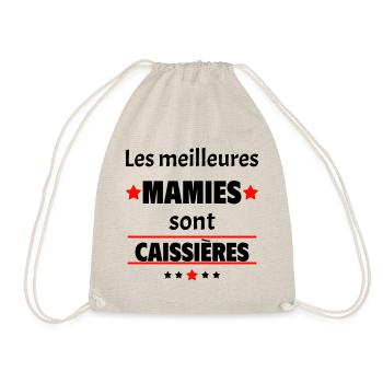 Les meilleures mamies sont caissières, cadeau noël - Sac de sport léger - nature - Devant