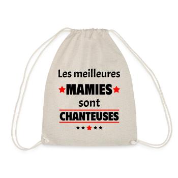 Les meilleures mamies sont chanteuses,cadeau noël - Sac de sport léger - nature - Devant